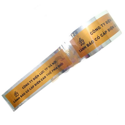 Băng cảnh báo cáp ngầm điện lực bằng màng kim loại 15cm BCB-CN15OPP