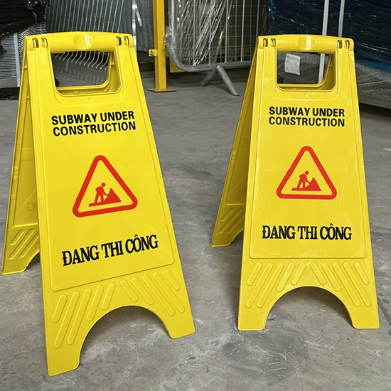 Biển Báo Cảnh Báo An Toàn Chữ A YD-AB– Biển Báo Khu Vực Thi Công, Sàn Ướt, Vệ Sinh — ảnh 5