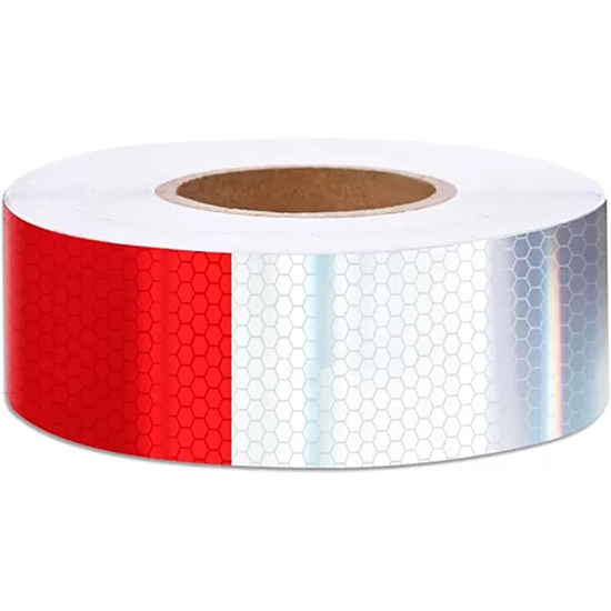 Tem Phản Quang Đăng Kiểm Xe Tải Đỏ Trắng 30×5cm – Keo Dán Phản Quang DSW-FGT
