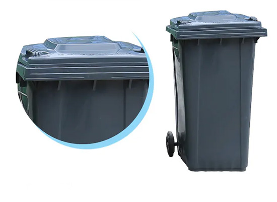 Thùng rác nhựa 360L màu xanh lá có bánh xe 03TR-360