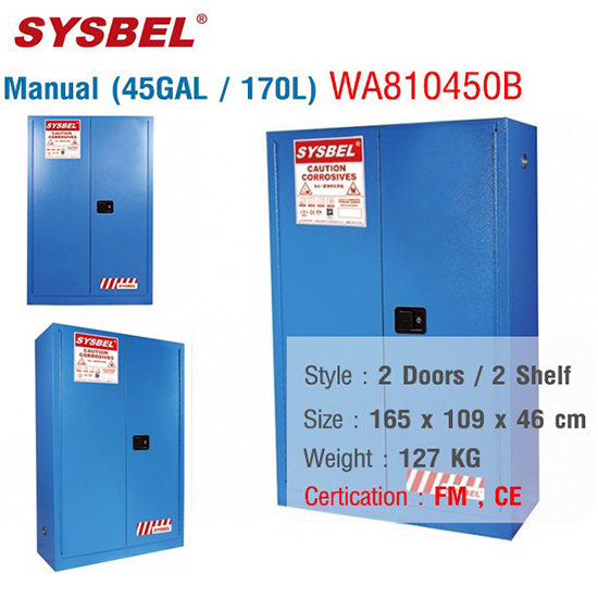 Tủ chứa dung môi ăn mòn 45 Gallon SYSBEL WA810450B