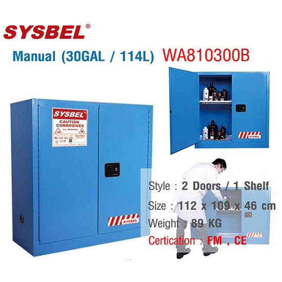 Tủ chứa dung môi ăn mòn 30 Gallon SYSBEL WA810300B