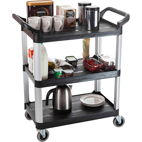 Xe đẩy dọn thức ăn 3 tầng bằng nhựa ZY13