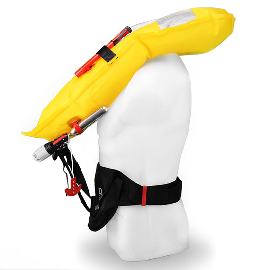 Áo phao bơm hơi tự thổi dạng túi đeo Lalizas Delta 71108