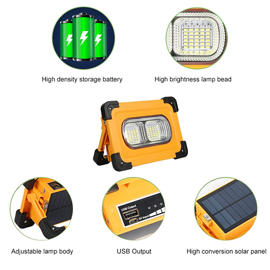Đèn pha LED năng lượng mặt trời lưu động 60W HUFA FNL-14