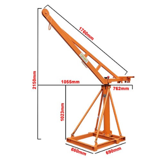 Khung cẩu mini xoay 360° di động 500kg KENBO