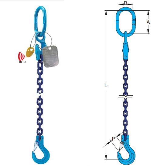 Silng xích 1 chân tích hợp móc rút ngắn xích YOKE XSA