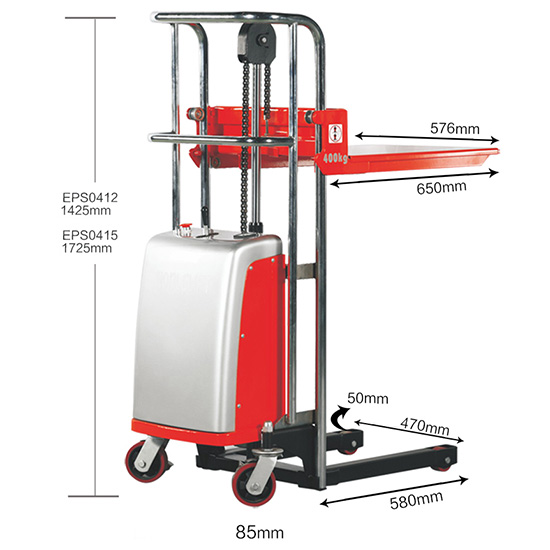 Xe nâng bán tự động mini 400kg Noblelift EPS0415