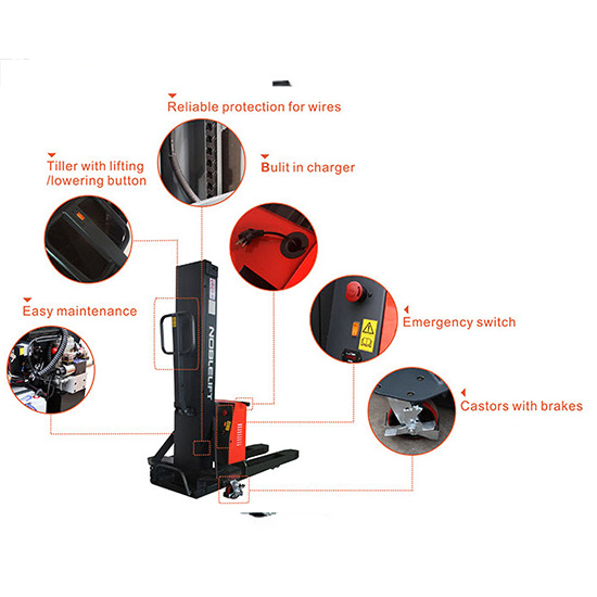 Xe nâng bán tự động mini 500kg Noblelift PS05F