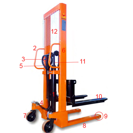 Xe nâng cao 1 tấn chiều cao nâng 2500mm NOBLELIFT SFH1025