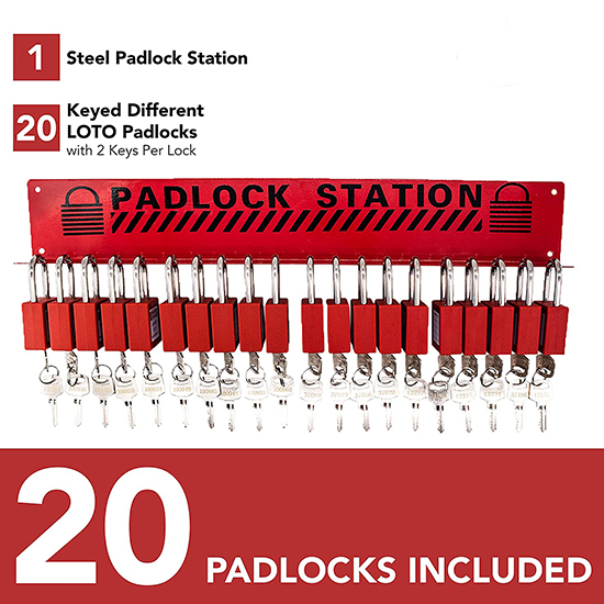 Giá đỡ gắn tường chứa 20 ổ khóa PROLOCKEY PLS04P38SKD