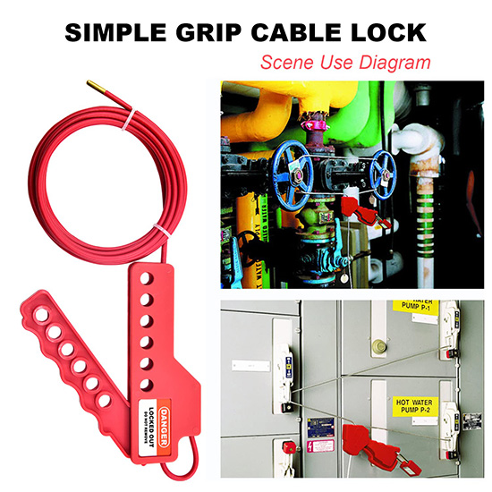 Khóa cáp tay nắm đường kính cáp 3.8mm dài 2m PROLOCKEY CB05