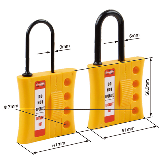 Khóa nhóm 4 lỗ còng nylon cách điện 6mm PROLOCKEY NH05