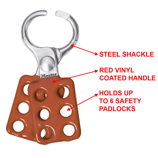 Khóa nhóm an toàn bằng nhôm 6 lỗ treo ổ khóa Master Lock 416