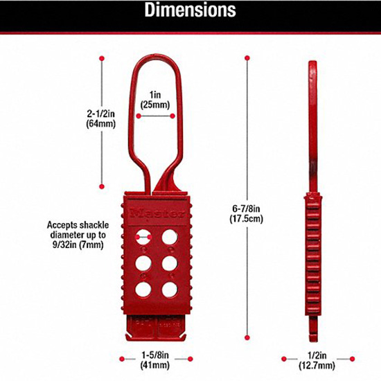 Khóa nhóm nylon cách điện cho tối đa 6 ổ khóa Master Lock 428