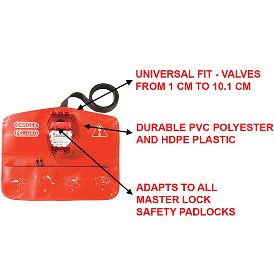 Khóa tay cầm van bi hiệu quả các van từ 10-102mm Master Lock 468L