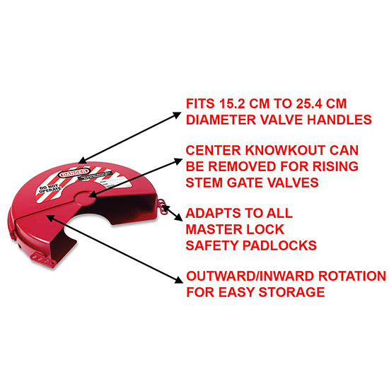 Khóa van cổng xoay cho tối đa 4 ổ khóa móc Master Lock 483