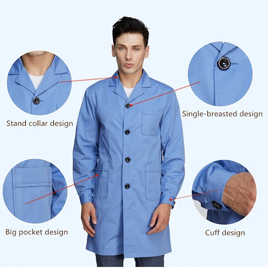 Áo choàng cản điện trường sợi bạc 100% TATEKSAFE/EMF-BL004