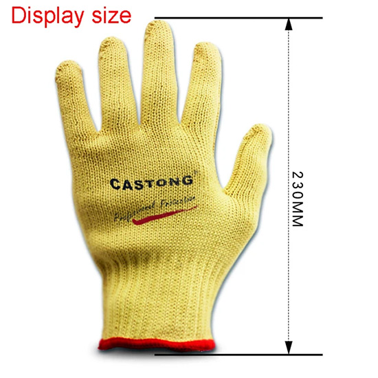 Găng tay chống cắt bằng vải dệt kim Para-aramid CASTONG KBQ7-60