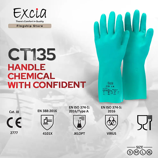 Găng tay chống hóa chất EXCIA CT135