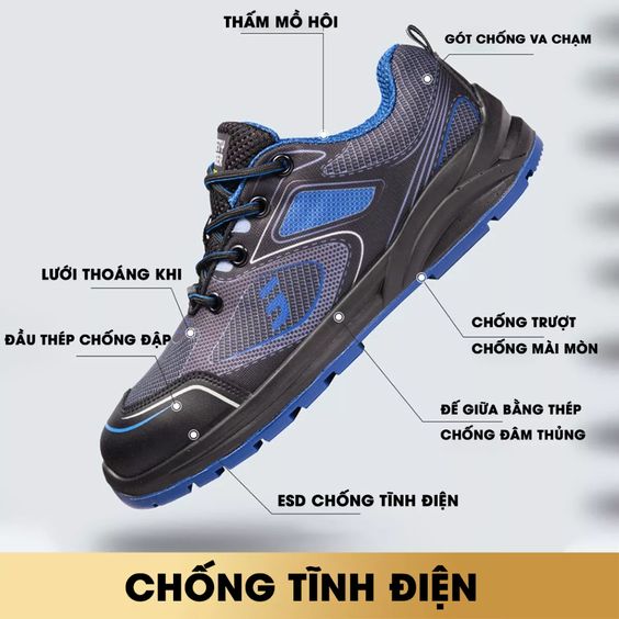 Giày bảo hộ cổ thấp chống tĩnh điện Jogger Cador S1P