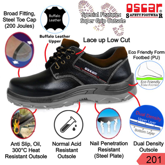 Giày bảo hộ cổ thấp có dây buộc OSCAR 131-93A