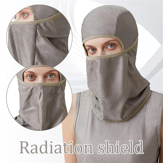 Mũ trùm đầu bảo vệ bức xạ điện từ 100% sợi bạc TATEKSAFE/EMF-H001