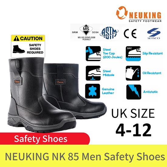 Ủng da bảo hộ màu đen NEUKINGS NK85