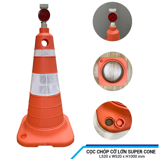 Cọc tiêu giao thông nhựa HDPE cao 1m CONE-K52100