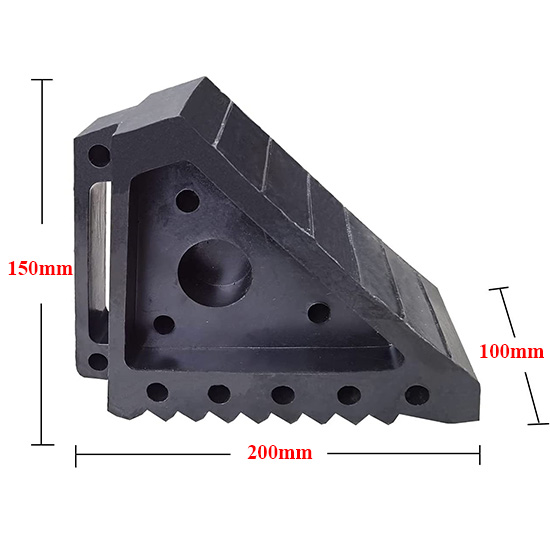 Chèn bánh xe tam giác 3 tấn bằng cao su CC-D16