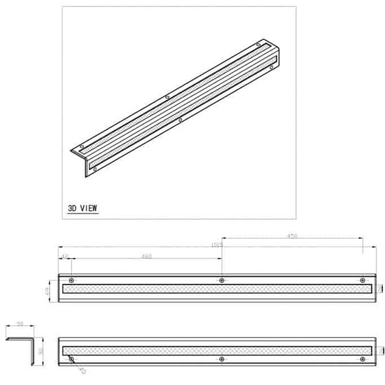 Thanh bảo vệ góc tường bằng cao su CG-R1090